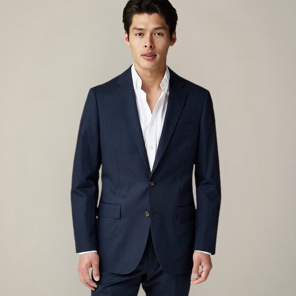 NEW J. Crew Ludlow Slim-fit Men's Suit Jacket Italian Chino Navy 40R 2 Button - Picture 1 of 12